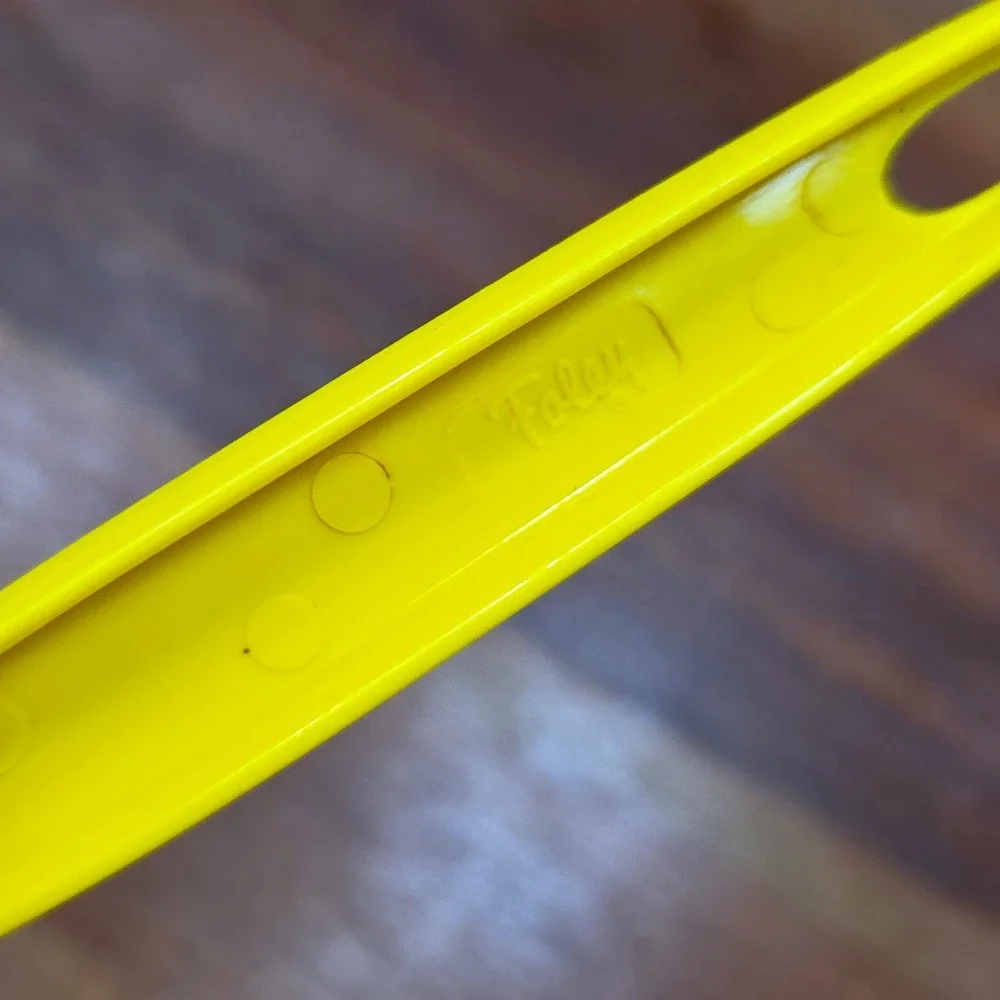 Vintage‎ Foley Yellow Nylon Slotted Spoon Plastic Kitchen Serving Utensil USA